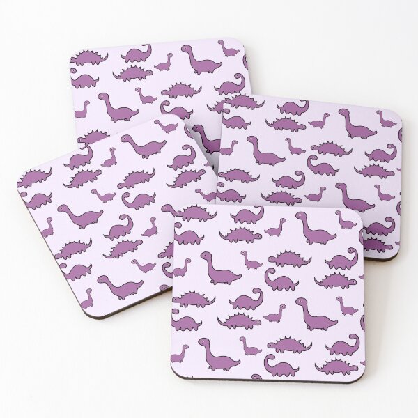 Item preview, Cute Purple Dinosaurs With Baby Dinos Pattern On A Soft Pastel Lavender Background Dino Lovers  designed and sold by Kodexstore.