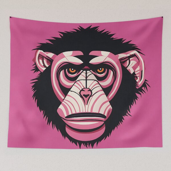 Item preview, Baboon logo, geometric, vector, symmetrical designed and sold by DrawItOnce.