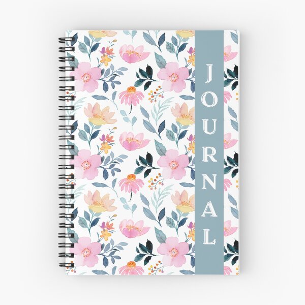 Item preview, Floral Journals - Blue designed and sold by Endenberry Designs.