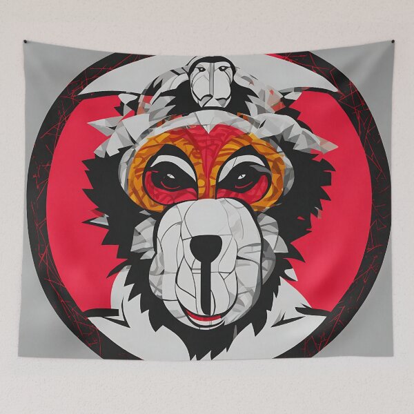 Item preview, Baboon logo, geometric, vector, symmetrical designed and sold by DrawItOnce.