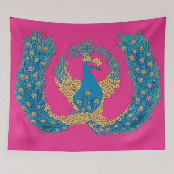 Item preview, Peacock logo, geometric, vector, symmetrical, minimalism designed and sold by DrawItOnce.