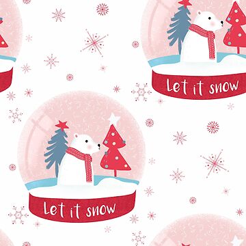Vorschaubild zum Design Polar bear in a pink snow globe von hello-matze