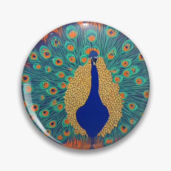 Item preview, Peacock logo, geometric, vector, symmetrical, minimalism designed and sold by DrawItOnce.