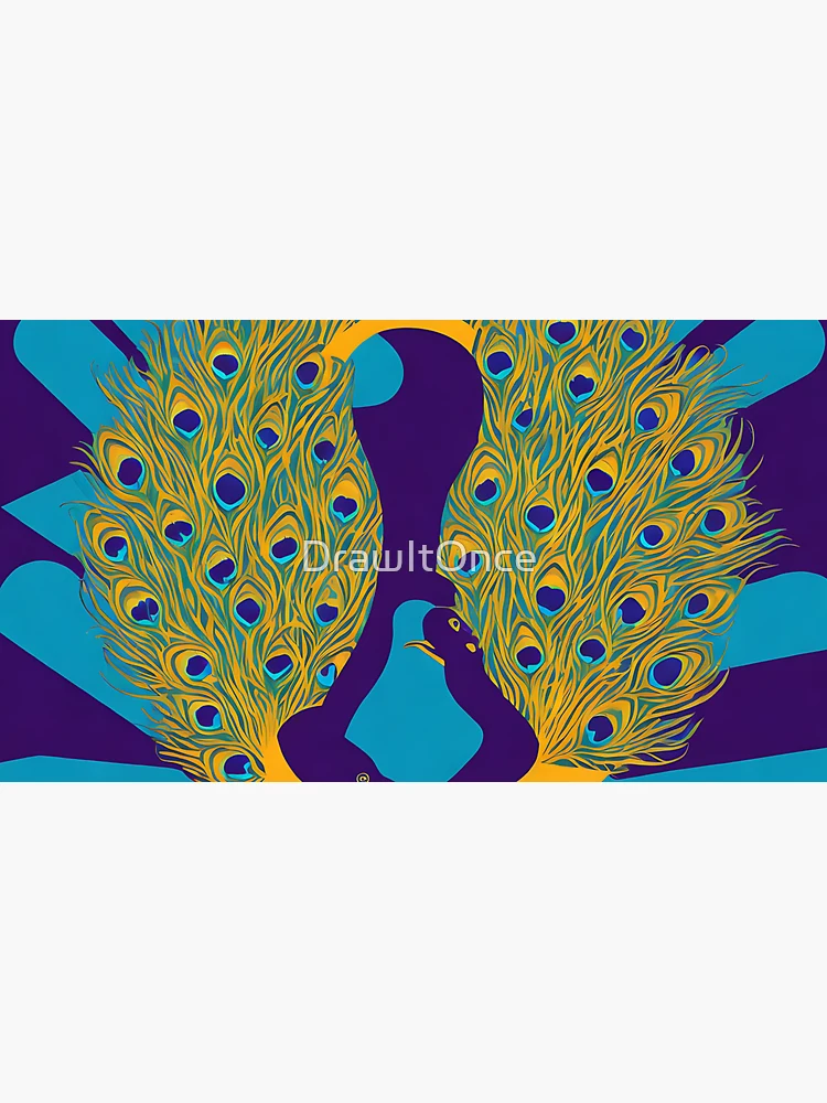 Thumbnail 3 von 3, Cap, Peacock logo, geometric, vector, symmetrical, minimalism designt und verkauft von DrawItOnce.