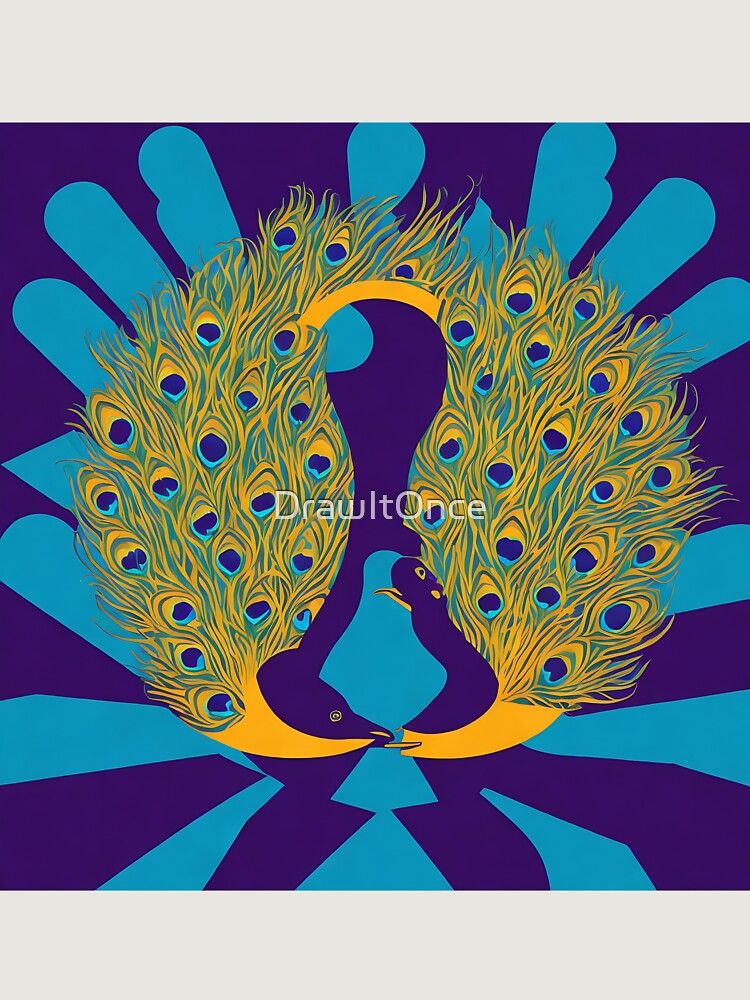 Thumbnail 6 von 6, Premium Oversized Pullover, Peacock logo, geometric, vector, symmetrical, minimalism designt und verkauft von DrawItOnce.