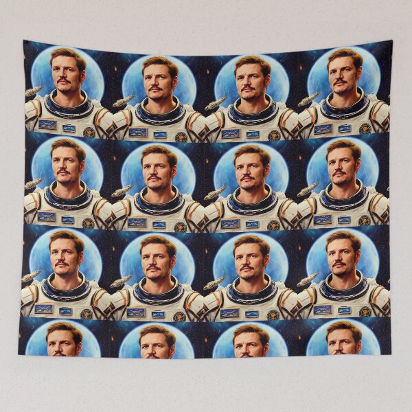 Item preview, Pedro Pascal as Astronaut Vintage Look designed and sold by ecdato.