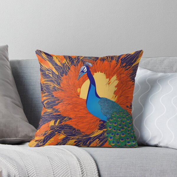 Item preview, Peacock logo, geometric, vector, symmetrical, minimalism designed and sold by DrawItOnce.