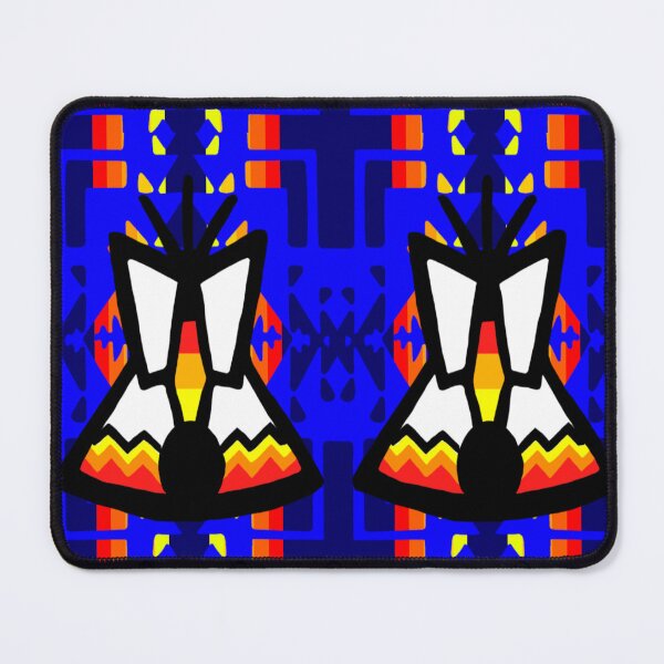 Item preview, Navy / Blue / Fire Color / Tipi Native Blanket Print designed and sold by JMWCD.