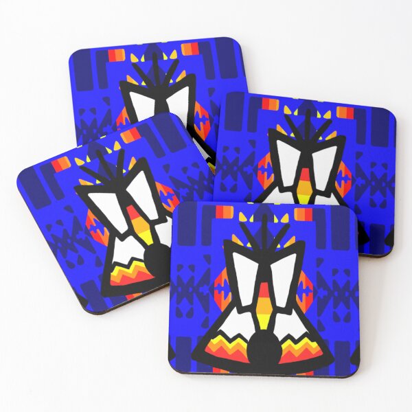 Item preview, Navy / Blue / Fire Color / Tipi Native Blanket Print designed and sold by JMWCD.