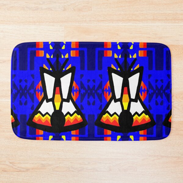 Item preview, Navy / Blue / Fire Color / Tipi Native Blanket Print designed and sold by JMWCD.