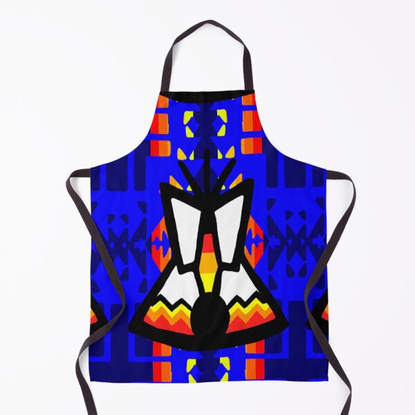 Item preview, Navy / Blue / Fire Color / Tipi Native Blanket Print designed and sold by JMWCD.