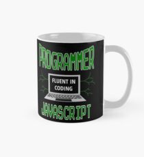 Retro Programmer Design Fluent in Coding JavaScript Mug
