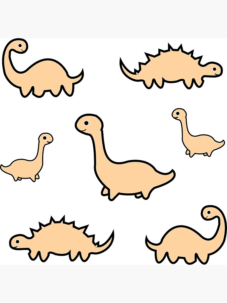"Cute Yellow Dinosaurs With Baby Dinos Pattern On A Soft Pastel Blue