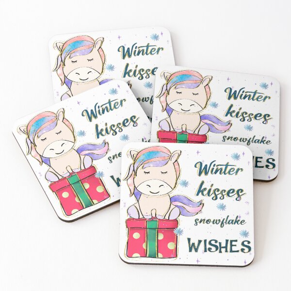 Item preview,  Winter Unicorn- Winter Kisses Snowflake Wishes designed and sold by badretop.