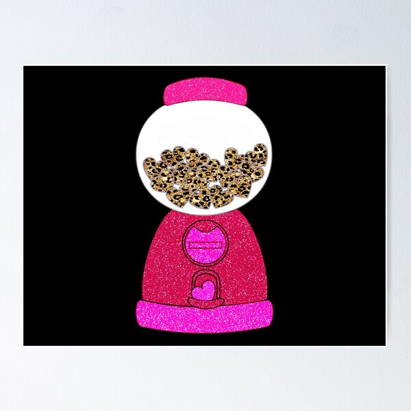 Item preview, Leopard candy hearts, gum ball machine designed and sold by TheBigBlue.
