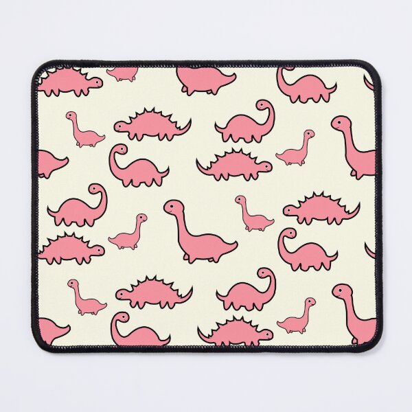 Item preview, Cute Bright Pink Dinosaurs With Baby Dinos Pattern On A Soft Pastel Yellow Background For Dino Lovers  designed and sold by Kodexstore.