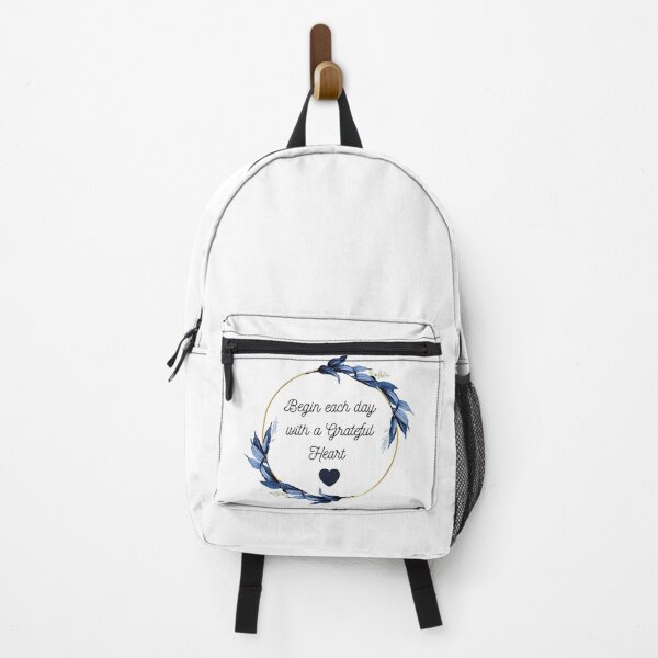 Item preview, 'Begin each day with a grateful heart' quote designed and sold by jasneetchopra27.