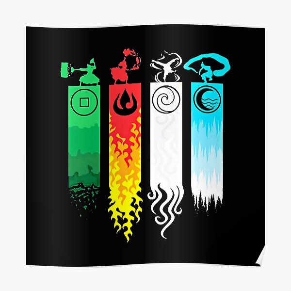 "Avatar - The 4 Elements" Poster for Sale by Serafim-Design | Redbubble