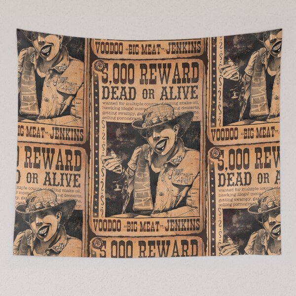 Item preview, Voodoo "Big Meat" Jenkins Wanted Poster designed and sold by z0mbieparade.