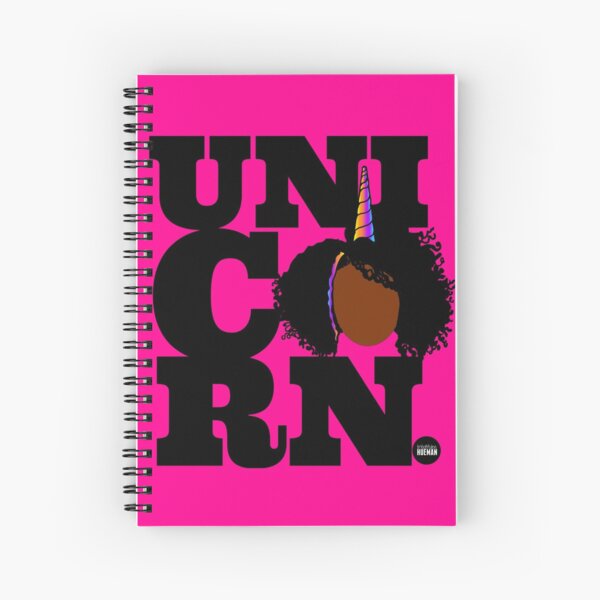 Black Unicorn Spiral Notebook