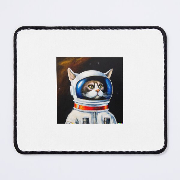 Item preview, Annoyed Cat in a Space Suit - Digital Oil Painting designed and sold by ItsNikkiArts.