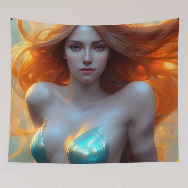 Item preview, redhead mermaid designed and sold by AironRuza.
