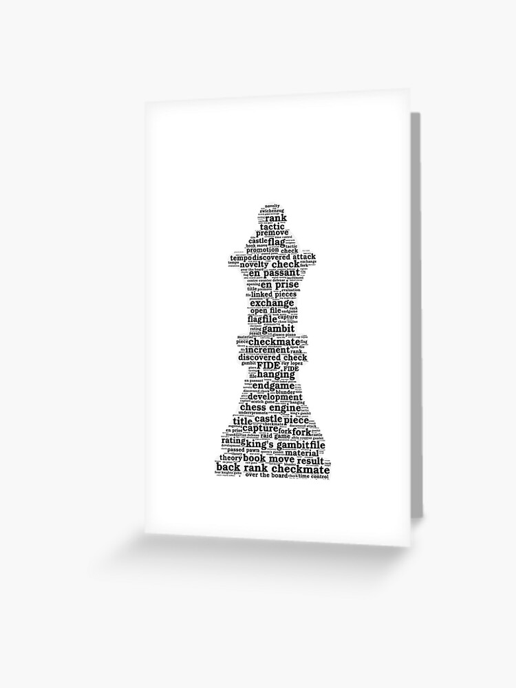 Chess Queen Piece (Chess Word Art)&quot; Greeting Card for Sale by 