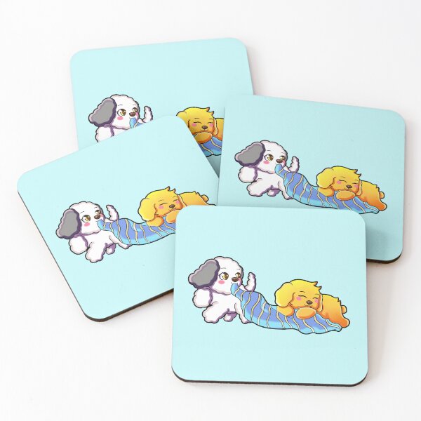 Item preview, adorable puppies taking a little nap after playing in the afternoon designed and sold by kitsuneins.