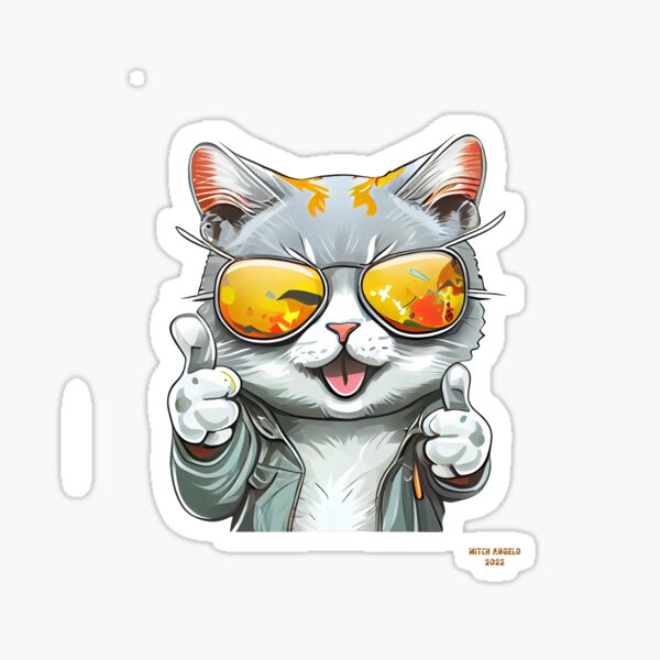 "Cool Main Cat - Cool Pet 22" Sticker for Sale by Mitch-Angelo | Redbubble