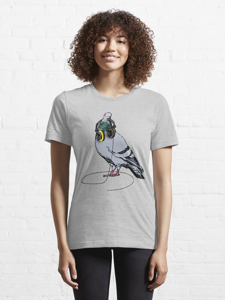 Alternate view of Techno Pigeon Essential T-Shirt