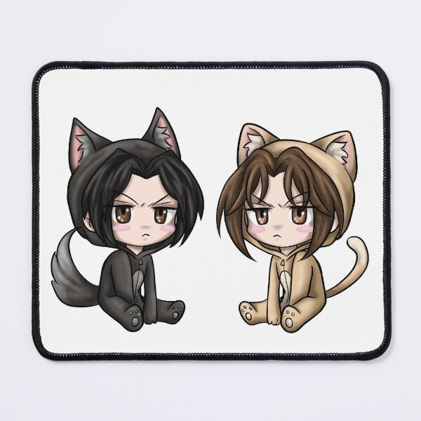 Item preview, Feng Xin and Mu Qing dog and cat Chibi Fan Art by Stefie Bowser designed and sold by Legacy Official Shop.