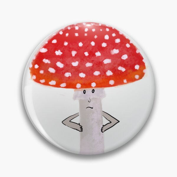 Item preview, ‘’No Touching” Angry Mushroom Amanita Muscaria designed and sold by Inky-elinky.