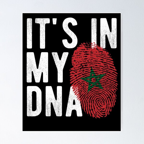 Item preview, IT'S IN MY DNA Morocco Flag Moroccan T Shirt Graphic Gift T-Shirt designed and sold by CandyLoo.