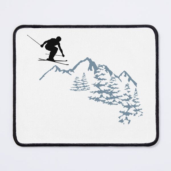 Artikelvorschau, Skifahrer in Action, Skifahren entworfen und verkauft von claudiasartwork.