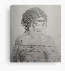 Padme in the Fields of Naboo Metal Print