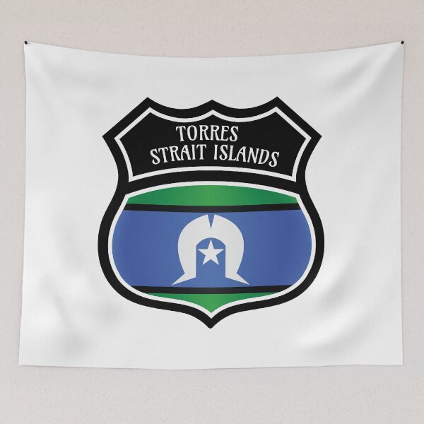 Item preview, Torres Strait Islands Shield Pride Flag designed and sold by RahallusNtx.