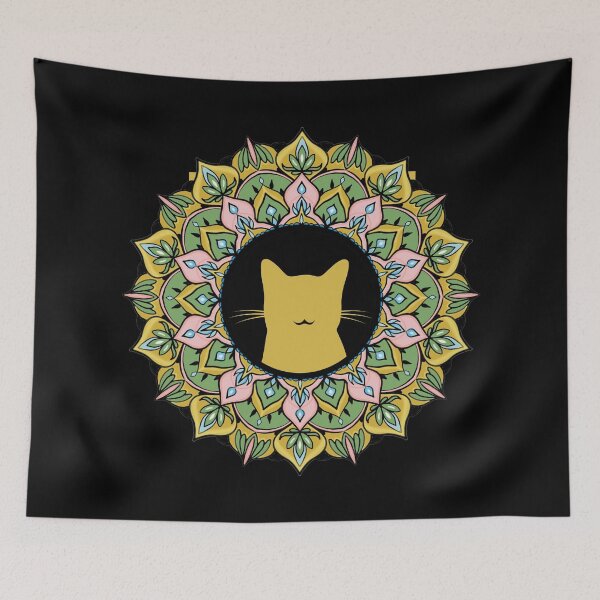 Item preview, Mandala Cat Circular pattern in form of mandala for Henna, Mehndi, tattoo,flower pattern design, decoration. Decorative ornament in ethnic oriental style. Coloring book page. designed and sold by MokonoKokoro.