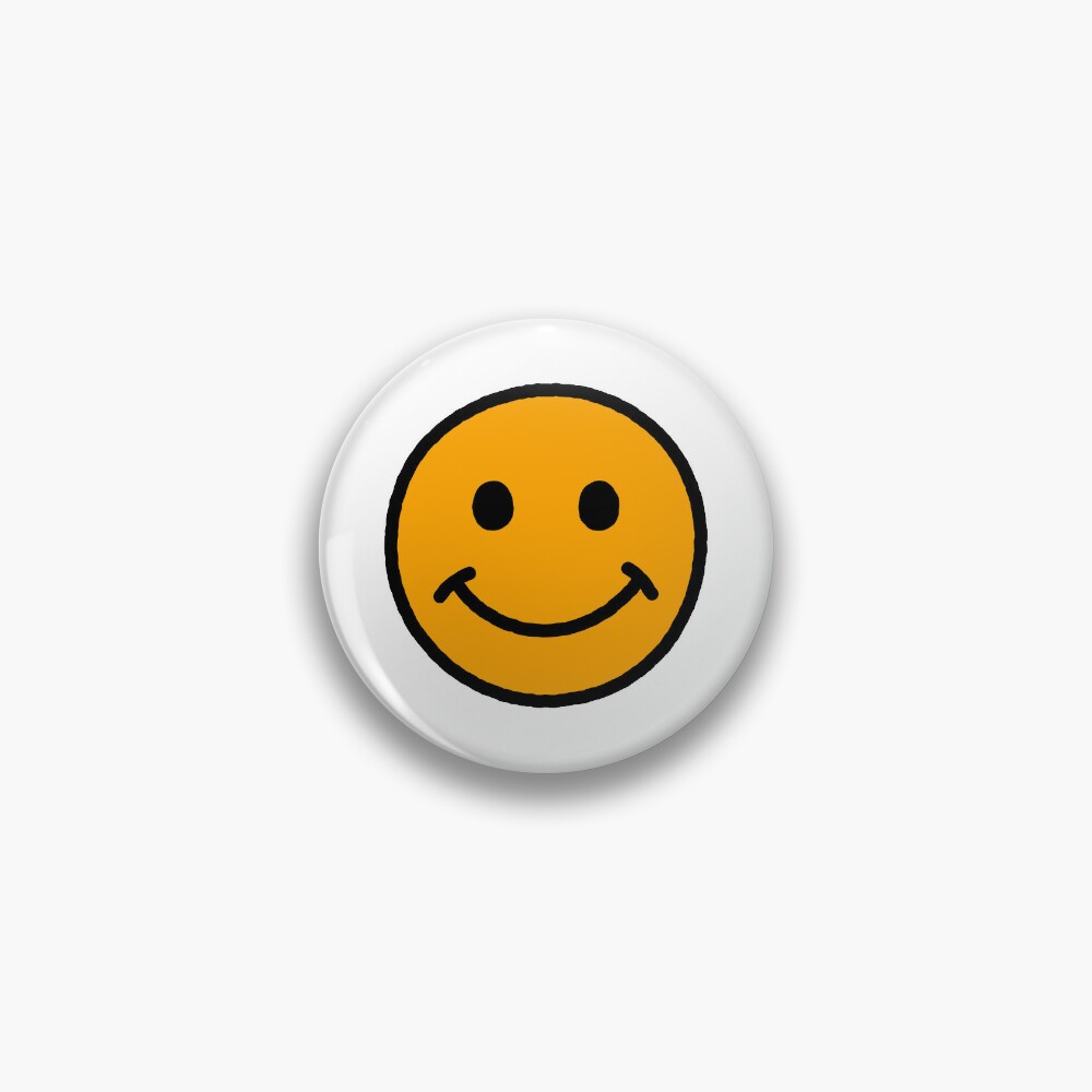 SMILEY FACE (ORANGE W/BLACK OUTLINE) Sticker for Sale by Top10Designs