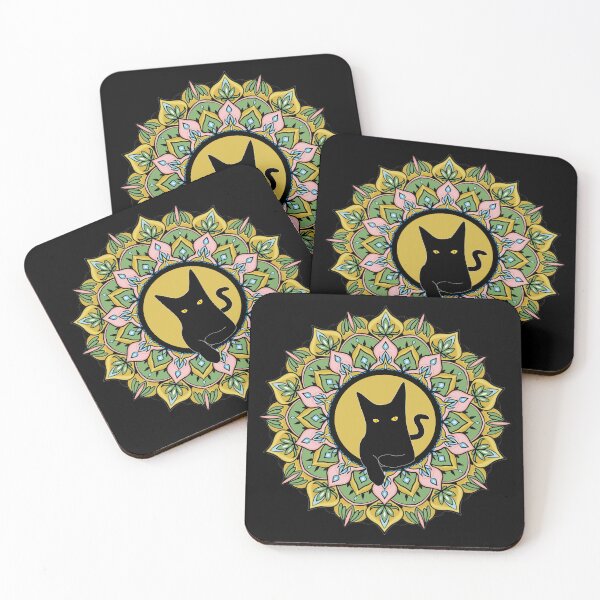 Item preview, Mandala Cat Circular pattern in form of mandala for Henna, Mehndi, tattoo,flower pattern design, decoration. Decorative ornament in ethnic oriental style. Coloring book page. designed and sold by MokonoKokoro.