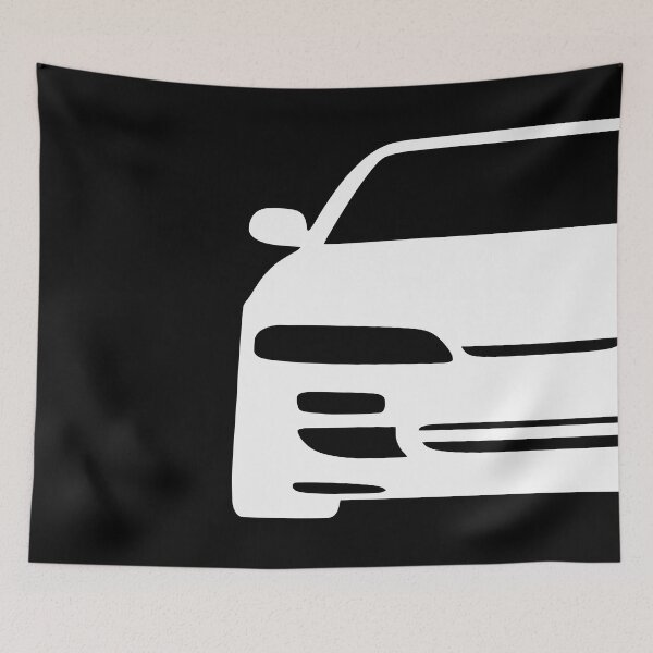 Item preview, Nissan Silvia S14 Zenki 180SX 200SX 240SX white silhouette designed and sold by EdimDesign.