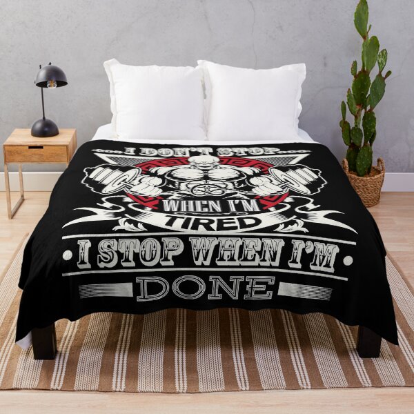 Item preview, I Don't Stop When I'm Tired I Stop When I'm Done Funny Don't Stop Fitness Gym Motivation designed and sold by GeorgiHeyward.