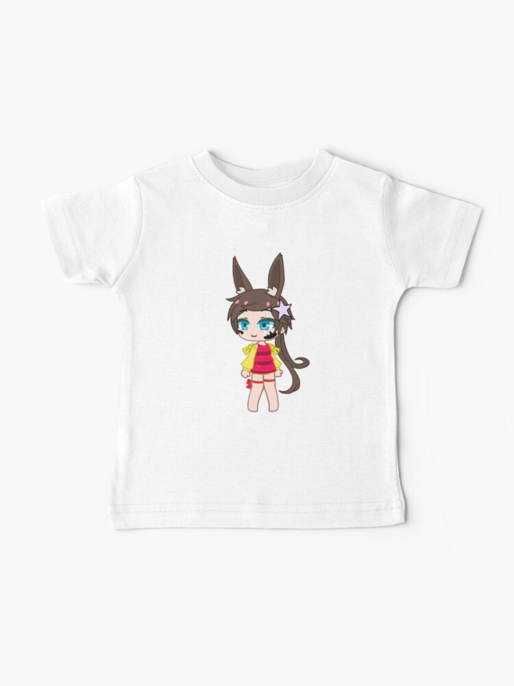 Chibi Girl Gacha Club Cheerful Rabbit - Happy Girl Sweet Star - Chibi Girl  Gacha Life Cheerful Anime - Gacha Club Dolls Baby T-Shirt by gachanime
