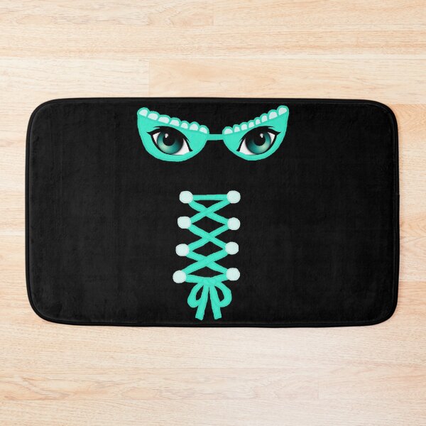 Item preview, Corset ribbon and blue eyes bra with blue and Turquoise lace designed and sold by Hypnotees.