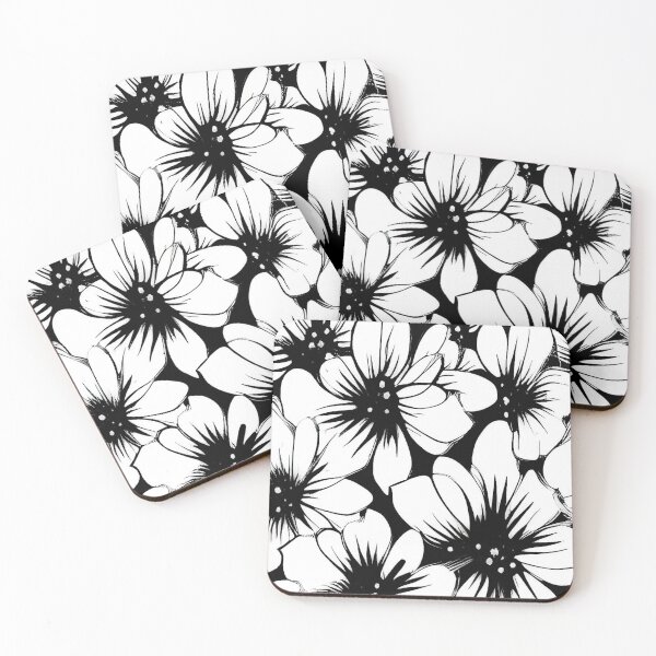 Item preview, Black and white flowers designed and sold by NiekTraas.