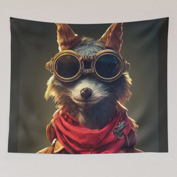 Item preview, Pirate Jackal Cyberpunk Anthropomorphic Futuristic designed and sold by MimozaStudio.
