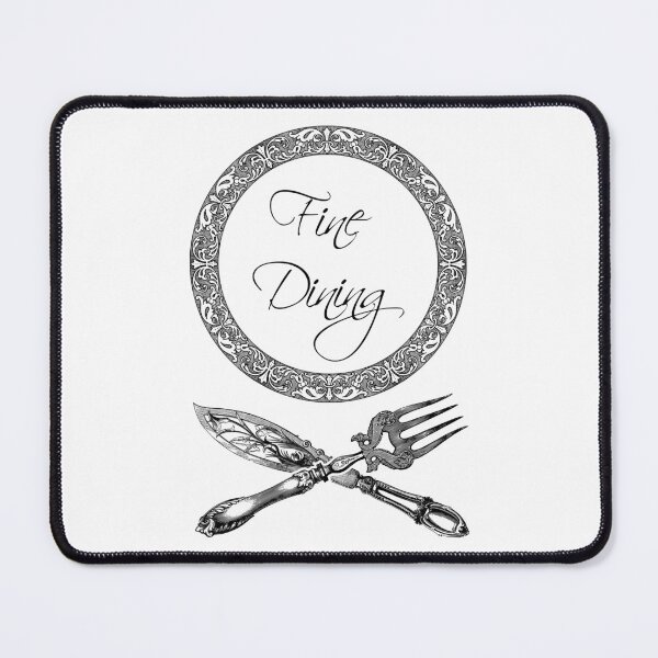 Item preview, 'Fine Dining' Luxury Restaurant Design - Retro Illustration Design for T-shirts, mugs, phone cases and other accessories designed and sold by Ridiculam Toga.