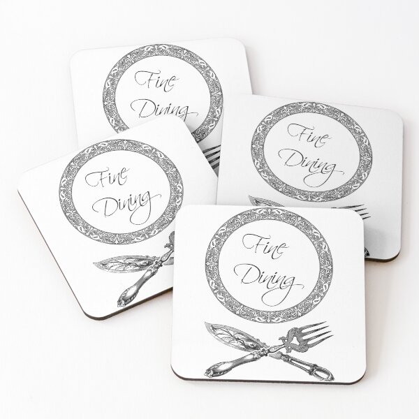 Item preview, 'Fine Dining' Luxury Restaurant Design - Retro Illustration Design for T-shirts, mugs, phone cases and other accessories designed and sold by Ridiculam Toga.