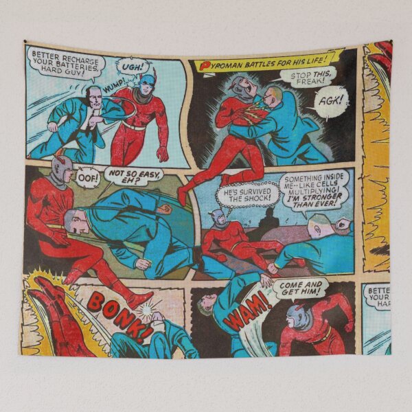 Item preview, Comic book retro super hero fighting scene | retro art aesthetic  designed and sold by spinolator.