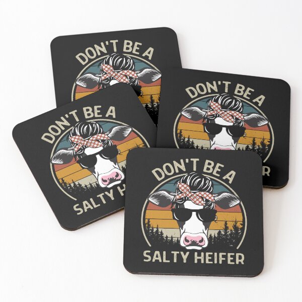 Item preview, Don't Be A Salty Heifer Funny Cow girl Messy bun Face cows lover gift vintage farm gift For men women designed and sold by Unicorny-Design.