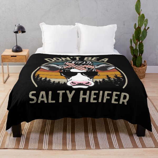 Item preview, Don't Be A Salty Heifer Funny Cow girl Messy bun Face cows lover gift vintage farm gift For men women designed and sold by Unicorny-Design.